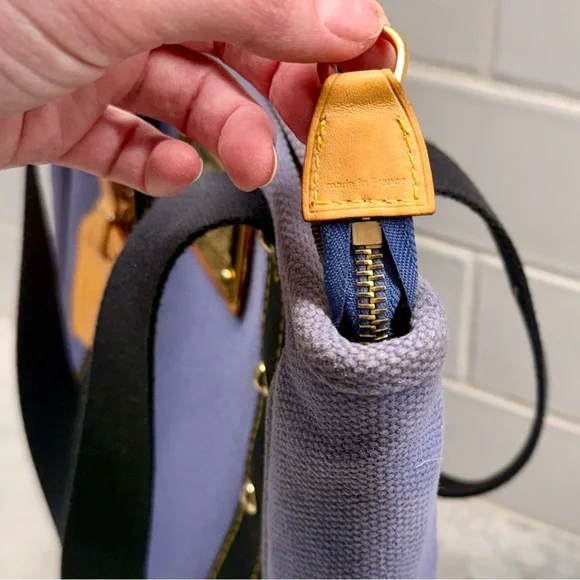 SOLD LOUIS VUITTON Y2K Vintage 2006 Blue Canvas Antigua Cabas - Picture 11 of 16